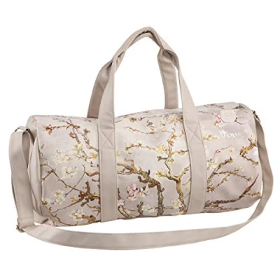 Afbeelding van Goebel Vincent van Gogh Tas Amandelboom Zilver Reistas 50cm kunstleer