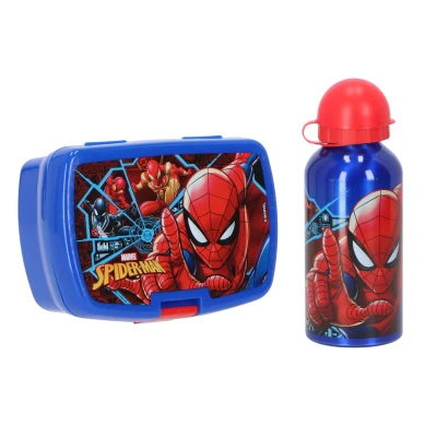 Afbeelding van Spiderman Lunchset; Lunchbox en Metalen Drinkfles 5205698762130