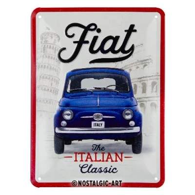 Afbeelding van Wandbord 15 x 20 cm Fiat The Italian Classic
