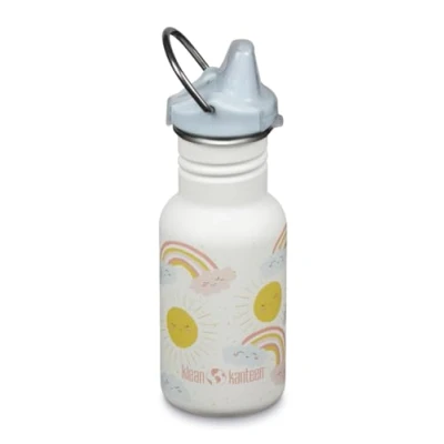 Afbeelding van Klean Kanteen Classic Narrow Drinkfles (Sippy Cap) met roestvrijstalen dop in de kleur roze, inhoud 355 ml, 1011202