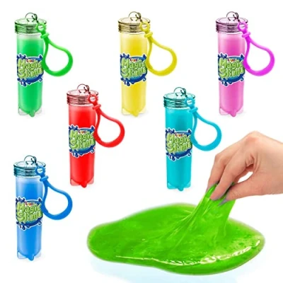 Afbeelding van CRAZE Magic Slime 6 sleutelhanger Party Favors 25 ml, kleurrijk speelslijm, 30387