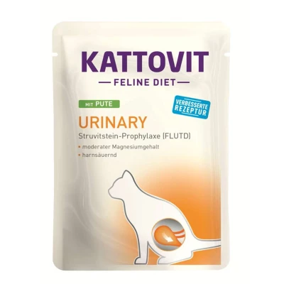 Afbeelding van 6x85g Urinary Kalkoen Kattovit Kattenvoer Maaltijdzakjes