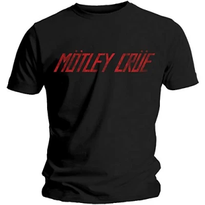 Afbeelding van Motley Crue Distressed Logo Heren T shirt S Zwart
