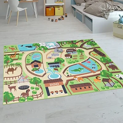 Afbeelding van Paco Home Kindertapijt Laagpolige Vloerkleden Voor Kinderkamer Speelkleed Meerkleurig 100x200 cm
