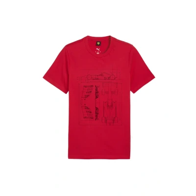 Afbeelding van Scuderia Ferrari Sportswear Graphic T shirt voor Heren, Rood, Maat XL PUMA