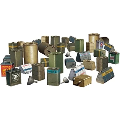 Afbeelding van 1:48 MiniArt 49006 Oil &amp; Petrol Cans 1930 40s Plastic Modelbouwpakket