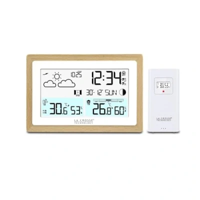 Afbeelding van La Crosse Technology Weerstation WS6282 hout contour