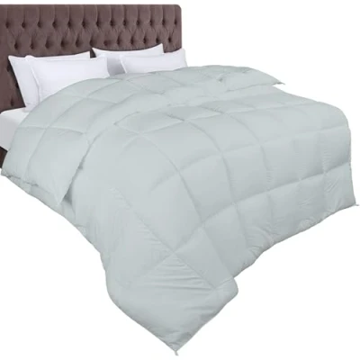 Afbeelding van Utopia Bedding Dekbed 135 x 200 cm, 370 g/m², eenpersoonsbed, 100% microvezel, lichtgrijs