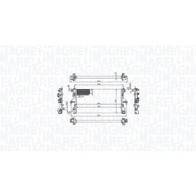 Afbeelding van MAGNETI MARELLI 350213215100 Radiateur voor voertuigen met versnellingsbak 780 398 32 Koelribben gesoldeerd FIAT: Ducato III Van, Minibus