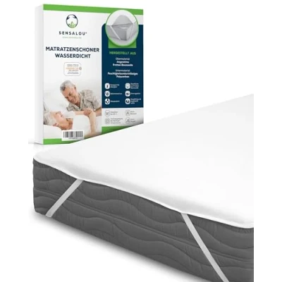 Afbeelding van Sensalou Set van 2 waterdichte incontinentiematrastoppers 80 x 180 cm