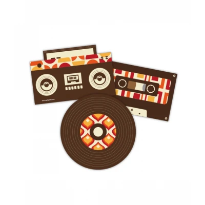 Afbeelding van 70&#039;s Deurborden 25cm 3 stuks