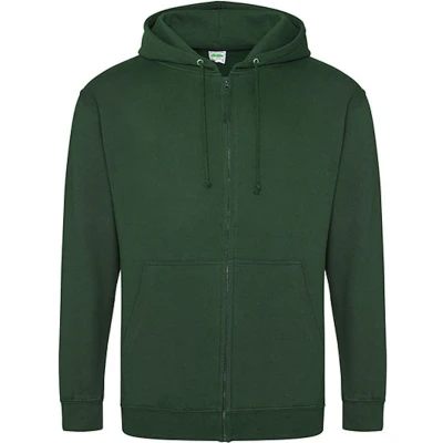 Afbeelding van Vegan Hoodie met ritssluiting en capuchon Bottle Green S