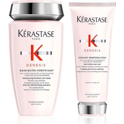 Afbeelding van Kerastase Genesis Nutri Fortifiant Shampoo 250ml + Conditioner 200ml bundel/set/pakket Haibu by Kapperskorting.com