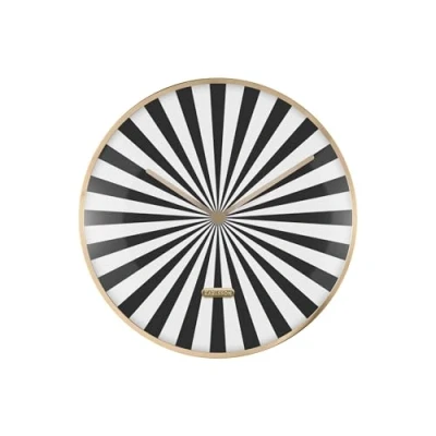 Afbeelding van Karlsson Wandklok Candy Swirl Dome Zwart Ø40cm Modern