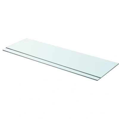 Afbeelding van Schappen 2 st 90x25 cm glas transparant