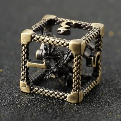 Afbeelding van D&amp;D metalen dobbelstenen set 7 stuks D4 D6 D8 D10 D12 D20 D% Dragon 3D kabel polyethyleen voor Dungeons and Dragons Pathfinder Warhammer bordspellen RPG MTG games