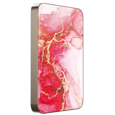 Afbeelding van Selencia Vivid Powerbank 5.000 mAh Geschikt voor MagSafe en Qi2 Desert Gold / Rosy Marble