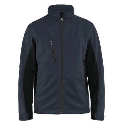 Image de Veste softshell marine foncé/noir, col molletonné