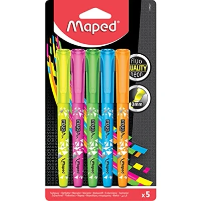 Afbeelding van Maped Markeerstift Fluo Pen, Blister Met 5 Stuks