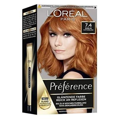 Afbeelding van L&#039;Oréal Paris Préférence Kleuring 7.4 Dublin Koper blond Haarverf Haarkleuring