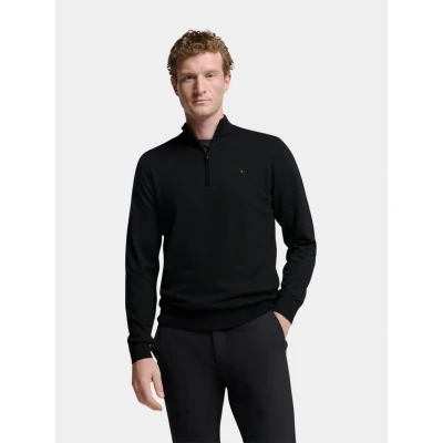 Afbeelding van No Excess Mannen Timeless Basics Half Zip Sweater Zwart XL