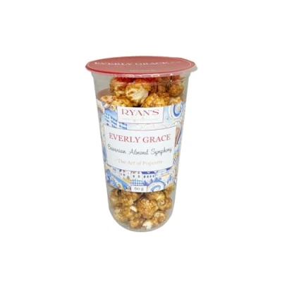 Afbeelding van Everly Grace Popcorn Bavarian Almond Symphony, 60 g popcornbeker met karamel en verbrande amandelen uit onze fabriek in Augsburg, Duitsland