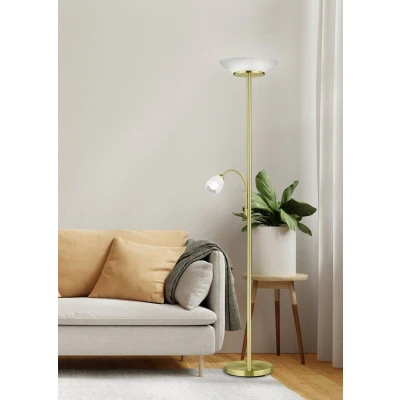 Afbeelding van REALITY GERRY Staande lamp Messing mat excl. 2x E27 4,9W
