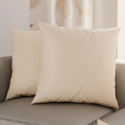 Image de PETTI Artigiani Italiani Lot de 2 Taies d&#039;oreiller Lit 45x45 cm, Housses Coussin Unies Couleur Taupe, Taie Oreiller 100% Microfibre Hypoallergénique, Fabriqué en Italie