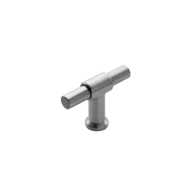 Afbeelding van Intersteel meubelknop T vorm 20 mm recht/recht RVS geborsteld