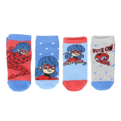 Afbeelding van Miraculous Ladybug 4 Pack Sneaker Sokken 12 Paar 8715409154033