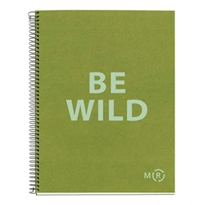 Afbeelding van Miquelrius Be Eco notitieboek, A4, 80 vellen, 90 g, punten, 1 kleurstrip, hardcover, bericht olijfgroen