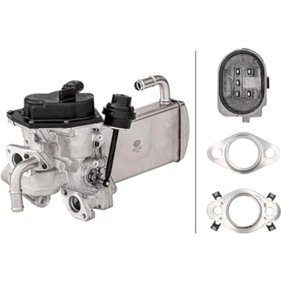 Afbeelding van HELLA 6NU 358 167 041 AGR modul Met pakkingen, koeler klep voor recirculatie van de uitlaatgassen VOLKSWAGEN: Transporter 6 Bus