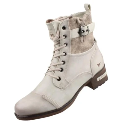 Afbeelding van Mustang Elegante Veterboots, Dames, Maat: 40, Ice Hoogwaardig imitatieleer