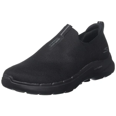 Afbeelding van Skechers Go Walk 6 216202 BBK, Mannen, Zwart, Sneakers,Sportschoenen, maat: 42,5