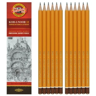 Afbeelding van Potloodstift Koh I Noor 1500 2B Omdoos a 12 stuk stuks