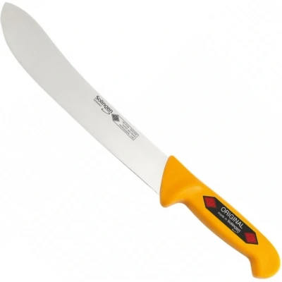 Afbeelding van Eikaso Solingen Slagersmes met Bull Nose 21 cm Lemmet Stijf Geel Heft