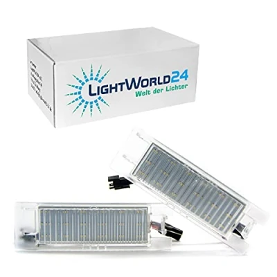 Afbeelding van LIGHTWORLD24 Set van 2 LED kentekenplaatverlichting voor Ope l Zafira B Vectra C Corsa D Insigina Astra J H Adam Cascada Meriva A/B Tigra Twin Top Xenon