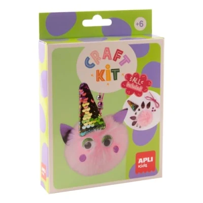 Image de APLI Kids 19878 Craft Kit de Loisirs Créatifs pour Porte clés Licorne Comprend des matériaux complets, activité créative enfants à partir 6 ans