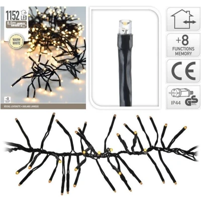 Afbeelding van DecorativeLighting Clusterverlichting 1152 LED 8.5m warm wit