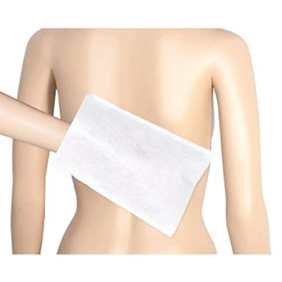 Afbeelding van 100 stuks hoogwaardige wegwerpwashandjes van zacht fleece, absorberend en huidvriendelijk, wegwerpwashandjes, ideaal voor hygiënegebieden zoals