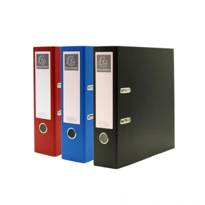 Afbeelding van Exacompta 227/0000Z 3 stuks A4 75 mm gesorteerd (zwart, blauw, rood) voor documenten en organisatie van