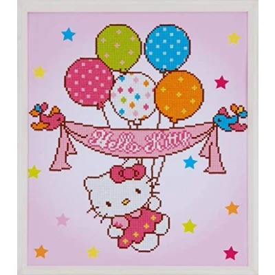 Afbeelding van Diamond painting Hello Kitty met ballonnen 0175278
