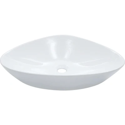 Afbeelding van Wastafel 58,5x39x14 cm keramiek wit