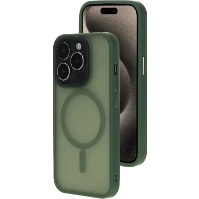 Afbeelding van Mobiparts Hardcover Apple iPhone 15 Pro Satin Green (Magsafe Compatible)