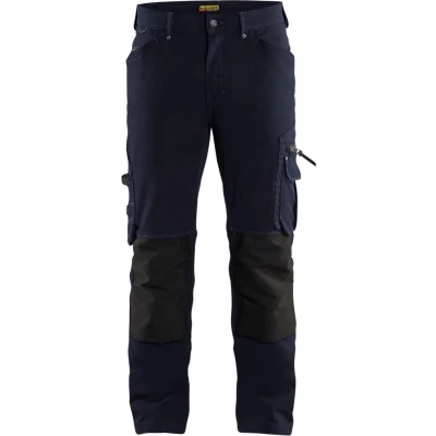 Afbeelding van Blaklader Werkbroek 4 weg stretch X1900 zonder spijkerzakken 1989 1644 Donker marineblauw/Zwart C52