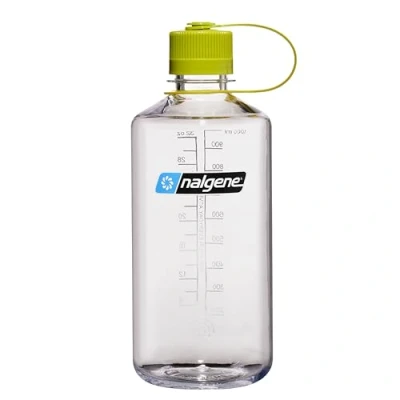 Afbeelding van Nalgene Narrow Mouth Bottle drinkfles 32oz BPA free SUSTAIN Clear w/Green Closer