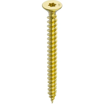 Afbeelding van HECO FIX Plus spaanplaatschroef 3.5x25mm platkop geel verzinkt voldraad T15 17124 (Per 200 stuks)