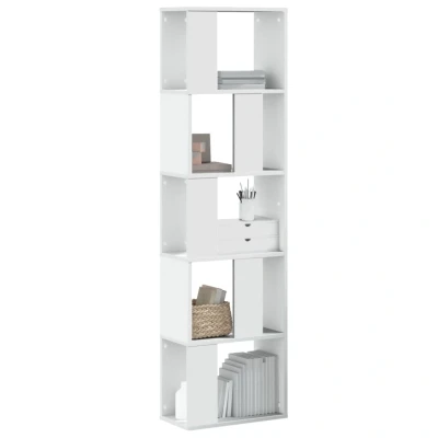 Afbeelding van Boekenkast 5 laags 45x23,5x162,5 cm bewerkt hout wit