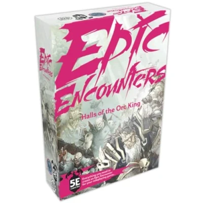Afbeelding van Epic Encounters Halls of the Orc King Dungeons and Dragons 5e Adventure set, miniatures, DM Guide, Tokens, Dubbelzijdige Playmat