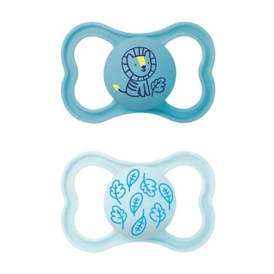 Afbeelding van MAM Fopspeen Supreme Silikon 16+ mnd Blauw 2 stuks